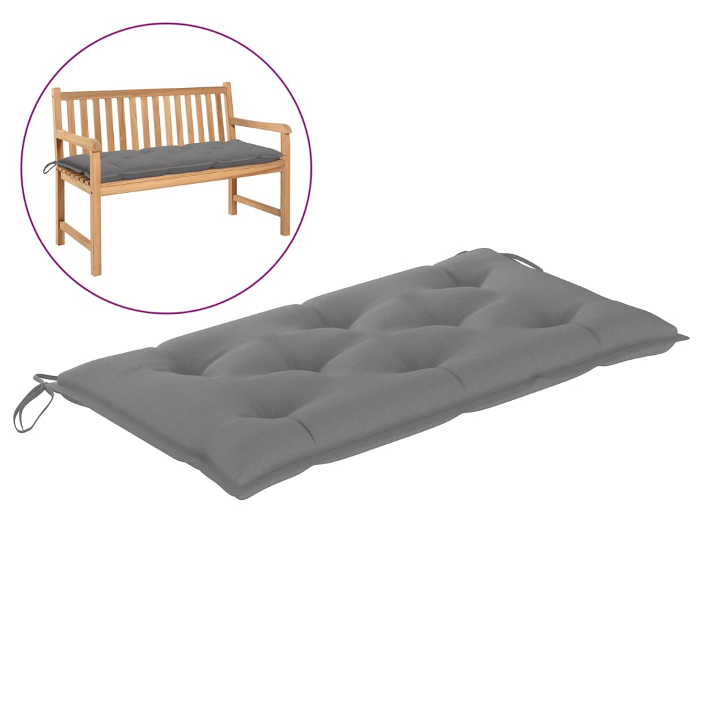 Gartenbank-Auflage Grau 110x50x7 cm Stoff