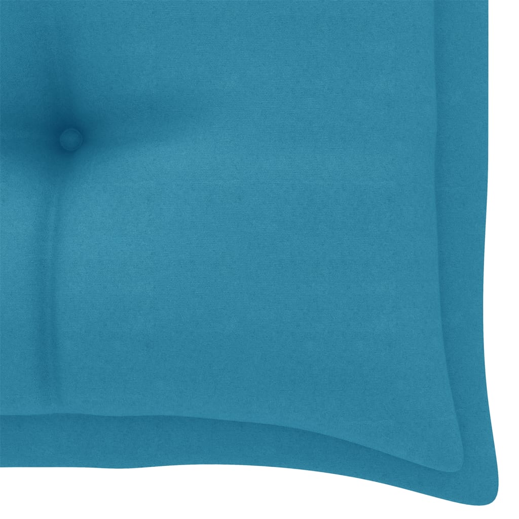Gartenbank-Auflage Hellblau 110x50x7 cm Stoff