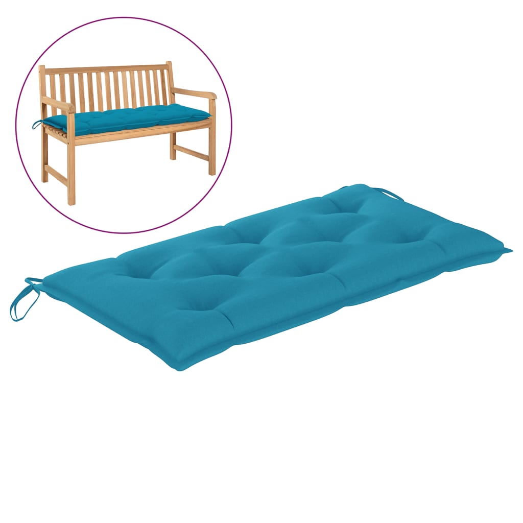 Gartenbank-Auflage Hellblau 110x50x7 cm Stoff
