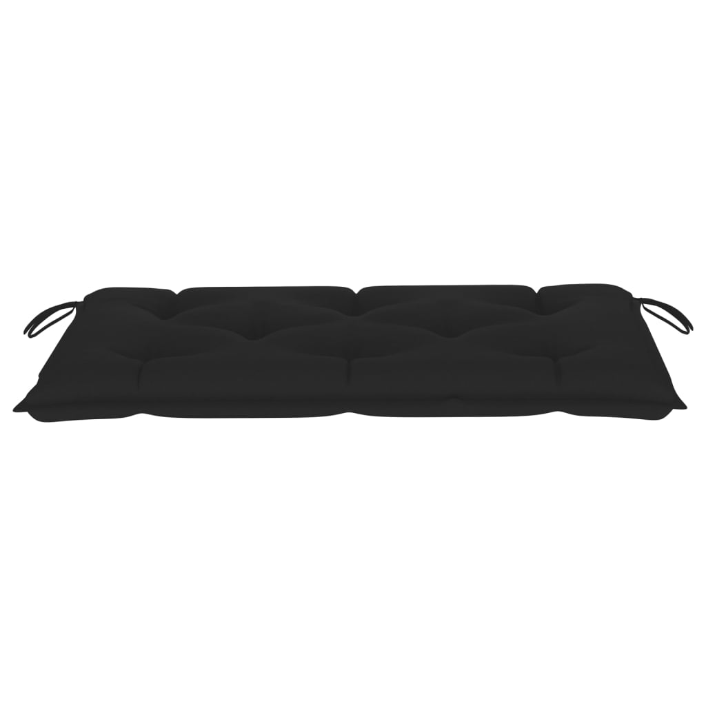 Gartenbank-Auflage Schwarz 110x50x7 cm Stoff