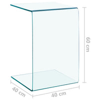 Thumbnail for Beistelltisch 40x40x60 cm Hartglas