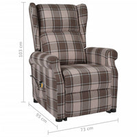 Thumbnail for Massagesessel mit Aufstehhilfe Beige Stoff