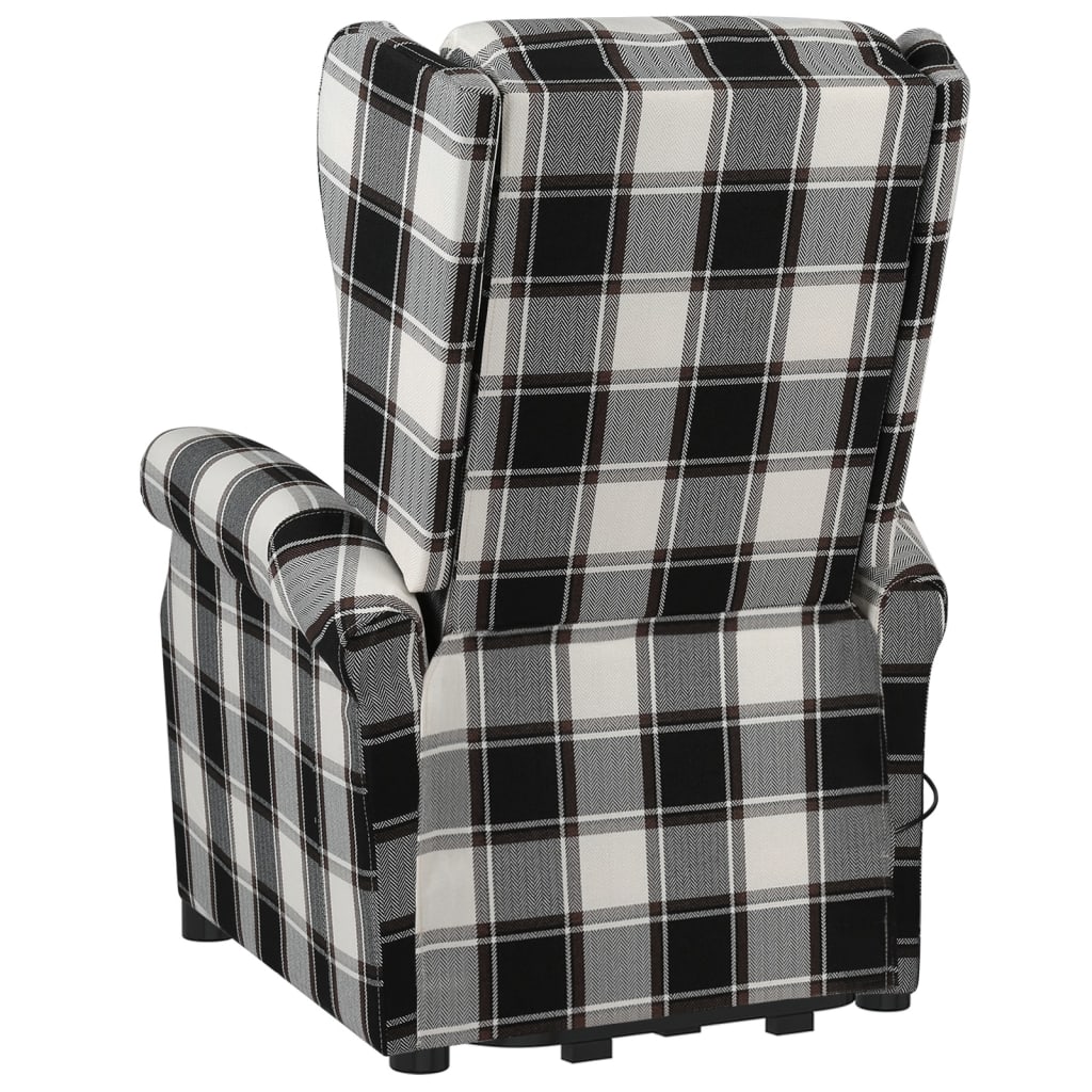 Relaxsessel mit Aufstehhilfe Braun und Weiß Stoff