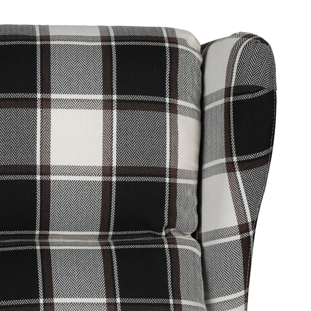 Relaxsessel mit Aufstehhilfe Braun und Weiß Stoff