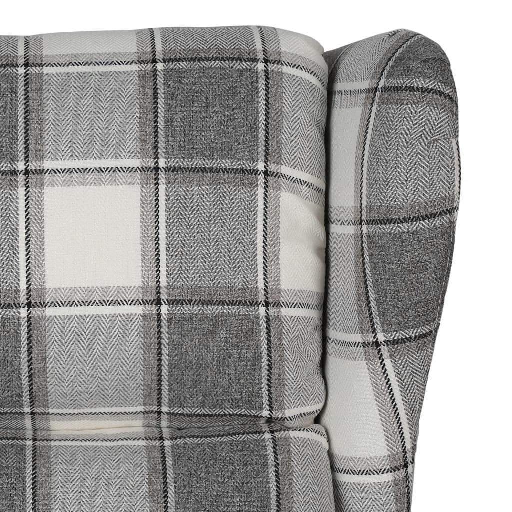 Massagesessel mit Aufstehhilfe Weiß und Grau Stoff