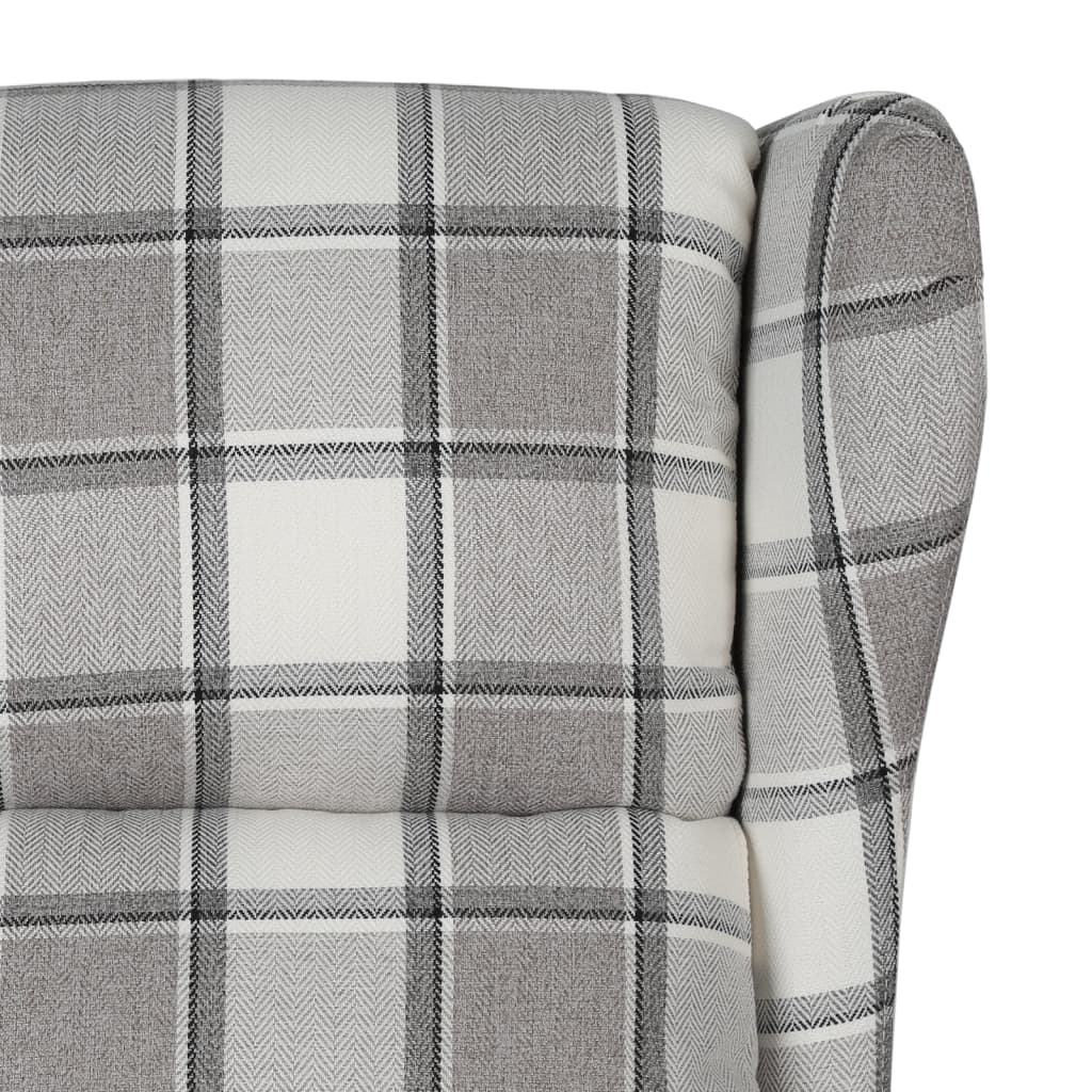 Massagesessel mit Aufstehhilfe Grau Stoff