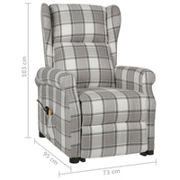 Thumbnail for Massagesessel mit Aufstehhilfe Grau Stoff