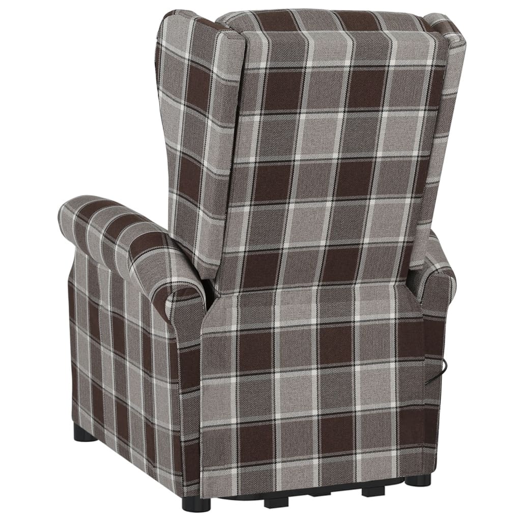 Massagesessel mit Aufstehhilfe Braun Stoff