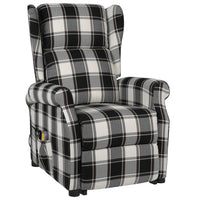 Thumbnail for Massagesessel mit Aufstehhilfe Braun und Weiß Stoff