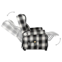 Thumbnail for Massagesessel mit Aufstehhilfe Braun und Weiß Stoff