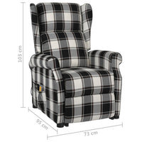 Thumbnail for Massagesessel mit Aufstehhilfe Braun und Weiß Stoff