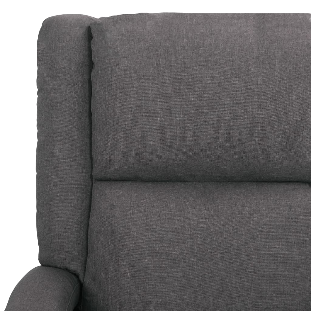 Massagesessel mit Aufstehhilfe Dunkelgrau Stoff