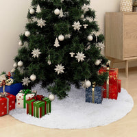 Thumbnail for Weihnachtsbaumdecke Weiß 122 cm Kunstpelz