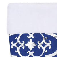 Thumbnail for Luxus-Weihnachtsbaumdecke mit Socke Blau 150 cm Stoff