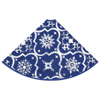 Thumbnail for Luxus-Weihnachtsbaumdecke mit Socke Blau 150 cm Stoff