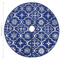 Thumbnail for Luxus-Weihnachtsbaumdecke mit Socke Blau 150 cm Stoff