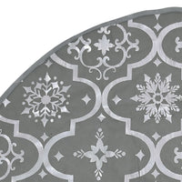 Thumbnail for Luxus-Weihnachtsbaumdecke mit Socke Grau 90 cm Stoff
