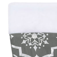 Thumbnail for Luxus-Weihnachtsbaumdecke mit Socke Grau 90 cm Stoff