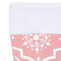 Thumbnail for Luxus-Weihnachtsbaumdecke mit Socke Rosa 150 cm Stoff