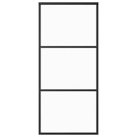 Thumbnail for Schiebetür ESG-Glas und Aluminium 90x205 cm Schwarz