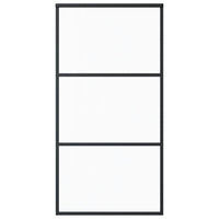 Thumbnail for Schiebetür ESG-Glas und Aluminium 102x205 cm Schwarz