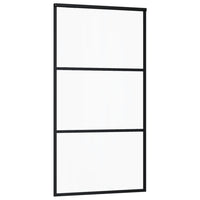 Thumbnail for Schiebetür ESG-Glas und Aluminium 102x205 cm Schwarz