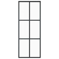 Thumbnail for Schiebetür ESG-Glas und Aluminium 76x205 cm Schwarz