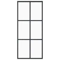 Thumbnail for Schiebetür ESG-Glas und Aluminium 90x205 cm Schwarz