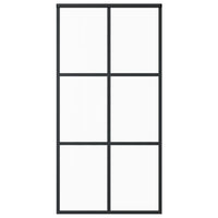 Thumbnail for Schiebetür ESG-Glas und Aluminium 102x205 cm Schwarz