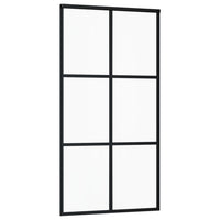 Thumbnail for Schiebetür ESG-Glas und Aluminium 102x205 cm Schwarz