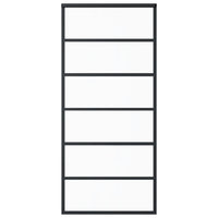 Thumbnail for Schiebetür ESG-Glas und Aluminium 90x205 cm Schwarz