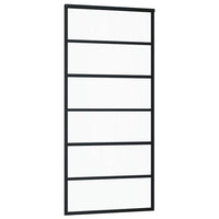 Thumbnail for Schiebetür ESG-Glas und Aluminium 90x205 cm Schwarz