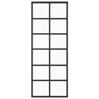 Thumbnail for Schiebetür ESG-Glas und Aluminium 76x205 cm Schwarz