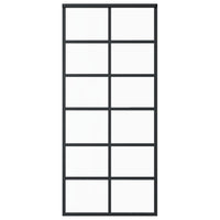 Thumbnail for Schiebetür ESG-Glas und Aluminium 90x205 cm Schwarz