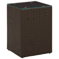 Thumbnail for Beistelltische 3 Stk. mit Glasplatten Braun Poly Rattan