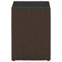 Thumbnail for Beistelltische 3 Stk. mit Glasplatten Braun Poly Rattan