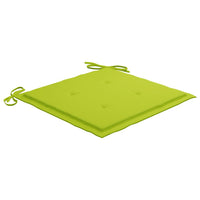 Thumbnail for Gartenstühle 8 Stk. mit Hellgrünen Kissen Massivholz Teak