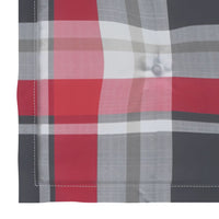 Thumbnail for Gartenstühle 8 Stk. Rote Karomuster-Kissen Massivholz Teak