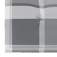 Thumbnail for Gartenstühle 8 Stk. Graue Karomuster-Kissen Massivholz Teak