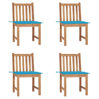 Thumbnail for Gartenstühle 4 Stk. mit Kissen Massivholz Teak
