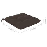 Thumbnail for Gartenstühle 4 Stk. mit Kissen Massivholz Teak