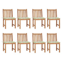 Thumbnail for Gartenstühle 8 Stk. mit Kissen Massivholz Teak