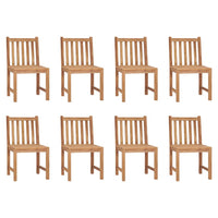 Thumbnail for Gartenstühle 8 Stk. mit Kissen Massivholz Teak
