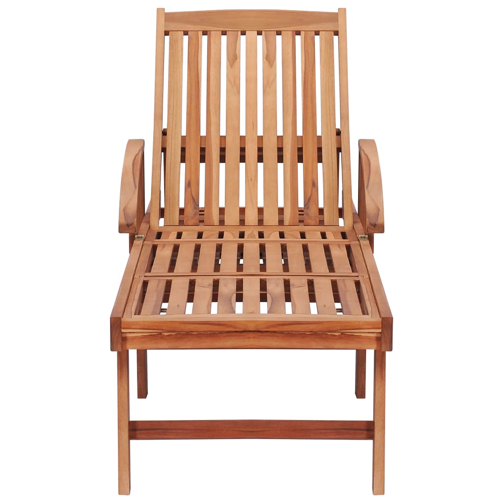 Sonnenliegen 2 Stk. Massivholz Teak