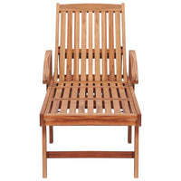 Thumbnail for Sonnenliegen 2 Stk. mit Tisch und Auflagen Massivholz Teak