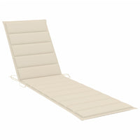 Thumbnail for Sonnenliegen 2 Stk. mit Tisch und Auflagen Massivholz Teak