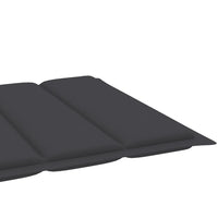 Thumbnail for Sonnenliegen 2 Stk. mit Auflagen Anthrazit Massivholz Teak