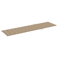 Thumbnail for Sonnenliegen 2 Stk. mit Auflagen Beige Massivholz Teak