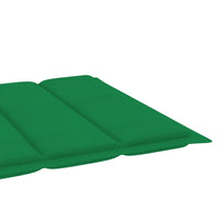 Thumbnail for Sonnenliegen 2 Stk. mit Auflagen Grün Massivholz Teak