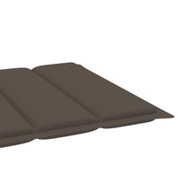 Thumbnail for Sonnenliegen 2 Stk. mit Auflagen Taupe Massivholz Teak